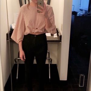 Blush Puffed Sleeve Midi Top